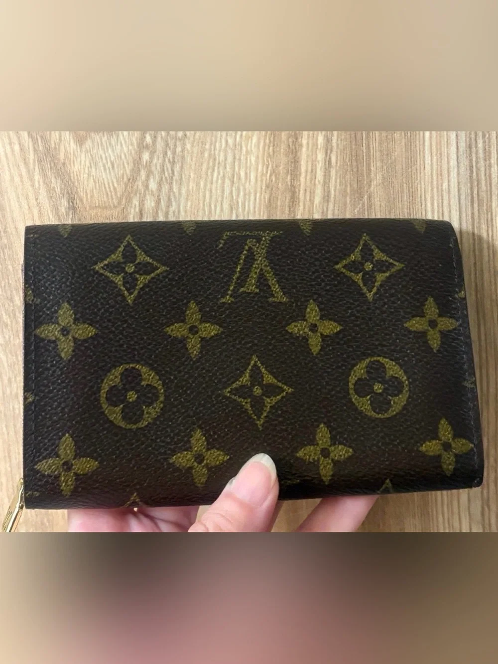 Auth Louis Vuitton Monogram Bifold zippy Wallet
